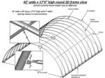 42'Wx72'Lx17'3"H fabric structure